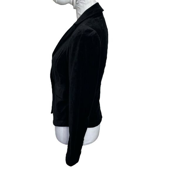 Anthropologie Black Velvet One Button Blazer Women’s XXS - Picture 3 of 8